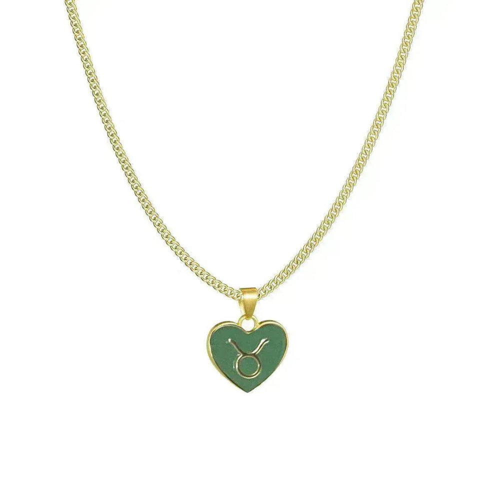 12 Constellation Women's Personalized Heart shaped Clavicle Chain Fashion Necklaces - EX-STOCK Canada