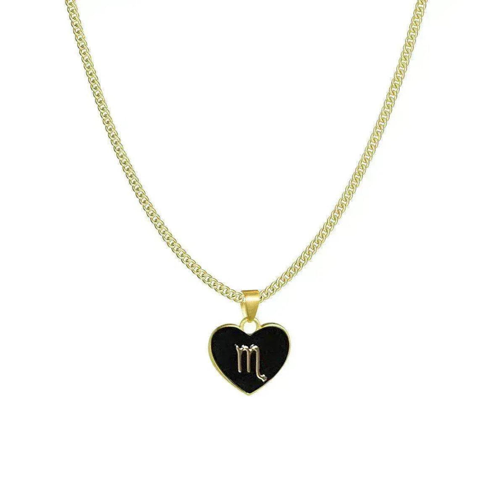 12 Constellation Women's Personalized Heart shaped Clavicle Chain Fashion Necklaces - EX-STOCK Canada