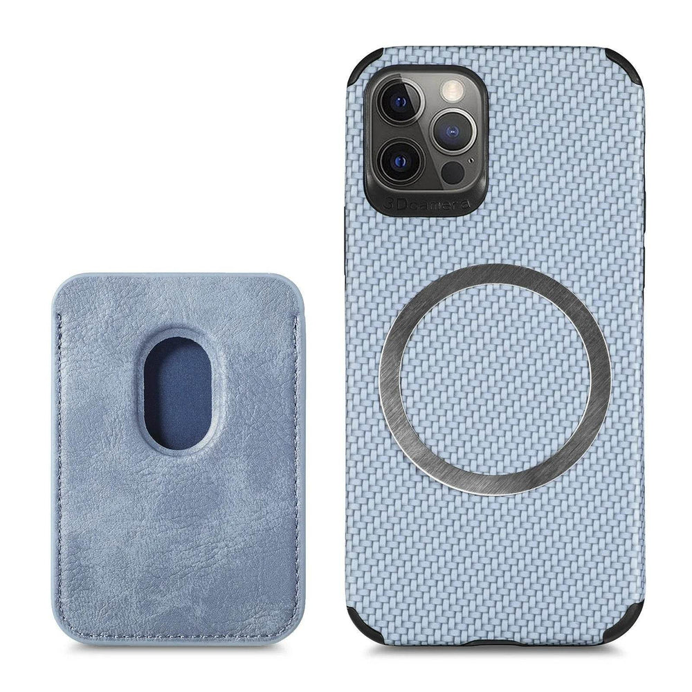Magnetic Card Holder XR Carbon Fiber Pattern Phone Case - EX-STOCK Canada