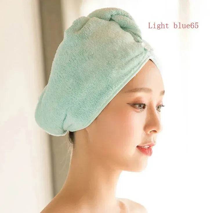 Women's Microfiber Hair Dryer Cap Absorbent Hair Towel. - EX-STOCK Canada