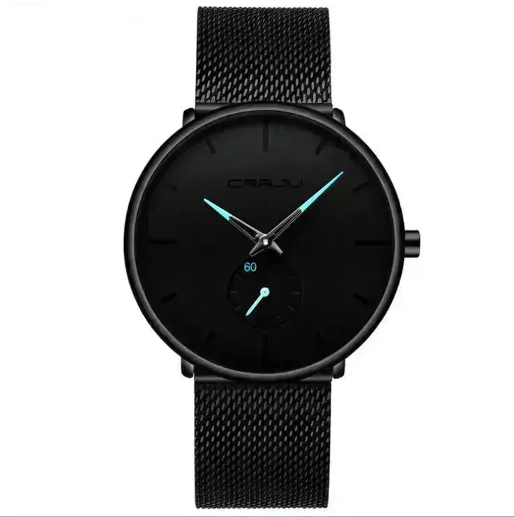 Montre simple à la courroie en mailles de montre ultra-mince