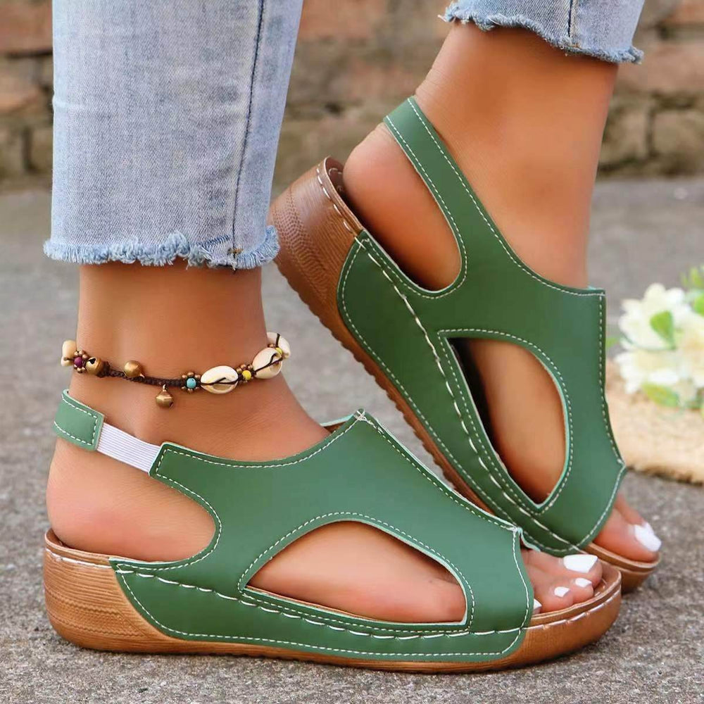 New Summer Wedges Sandals With Elastic Band Design Casual Fish Mouth Shoes For Women - EX-STOCK Canada