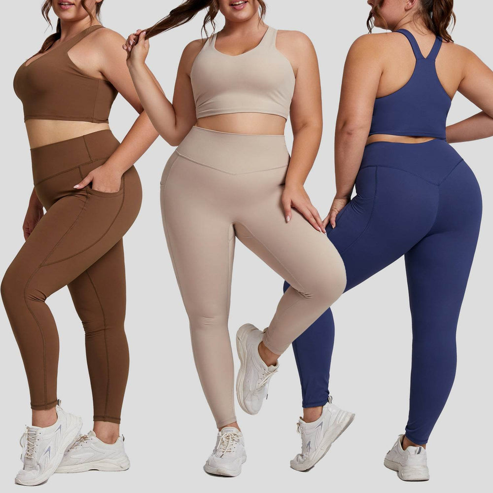 Plus Size Women Sports Workout Gym - Sleeveless Crop and Pant - EX-STOCK Canada