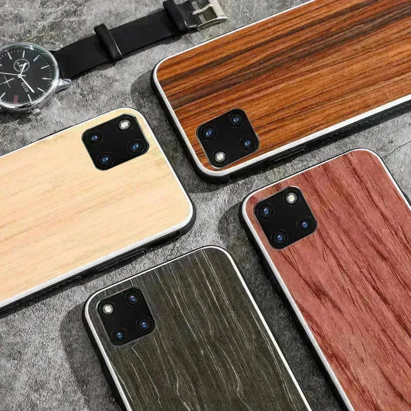 Case de téléphone en bois massif compatible