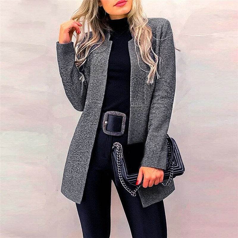 jacket blazer Women for Work white Fashion Formal female - EX-STOCK Canada