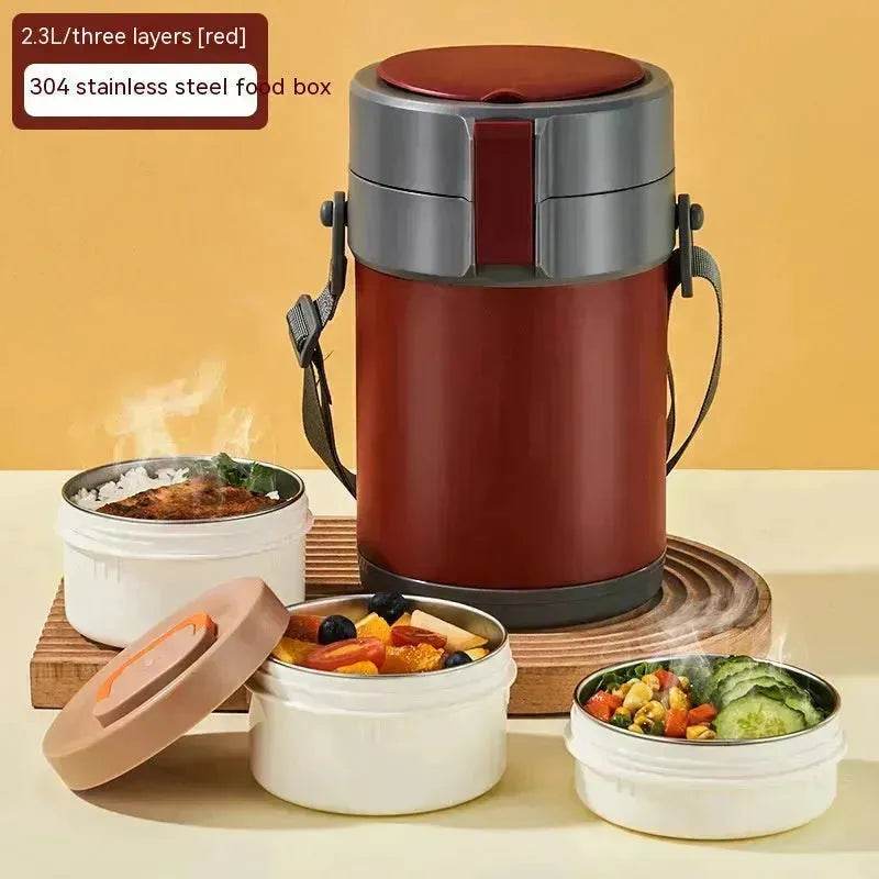 304 Stainless Steel Large Capacity Vacuum Thermal Insulated Lunch Box - EX-STOCK Canada