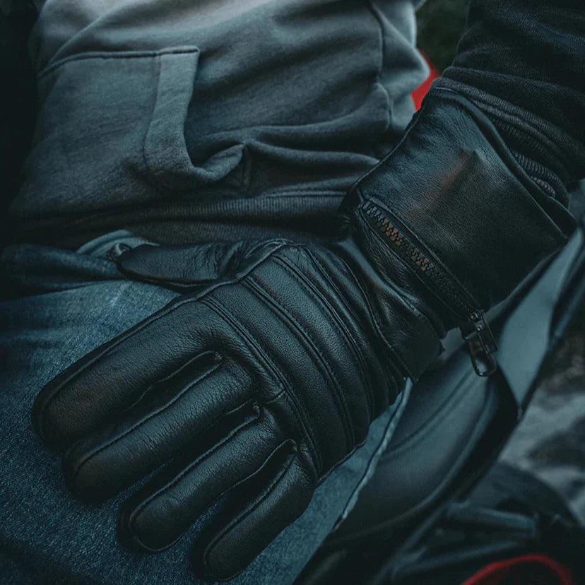 Open Road Men's Leather Motorcycle Gloves w/ Rain Cover EX-STOCK Canada