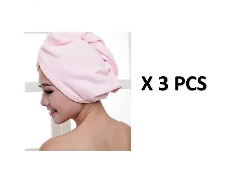 Women's Microfiber Hair Dryer Cap Absorbent Hair Towel. - EX-STOCK Canada