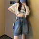 Retro Unisex Denim Jeans Short - EX-STOCK Canada