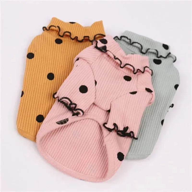 Fleece Turtleneck Shirt for Pets Dog Cat apparels for Fall and Winter - EX-STOCK Canada