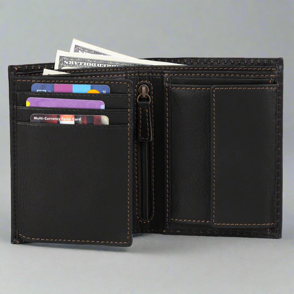 MET Men's Upright Coin Leather Wallet EX-STOCK Canada