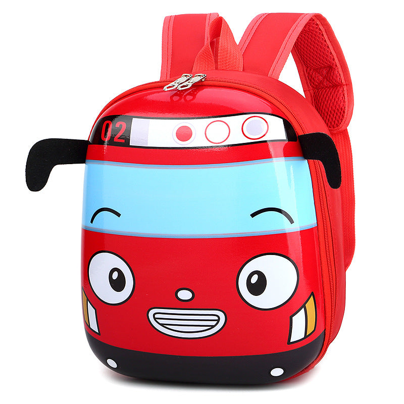 Cartoon Car Kids School Bag – EVA Backpack