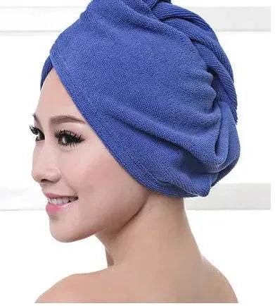 Women's Microfiber Hair Dryer Cap Absorbent Hair Towel. - EX-STOCK Canada