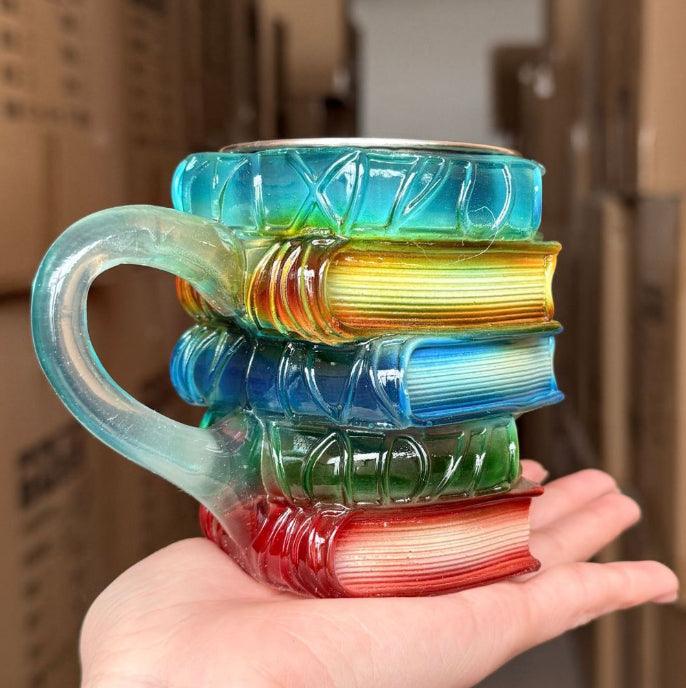 Tazza da caffè a libro dipinta Tazza da caffè unica impilabile a libroEX-STOCK Canada