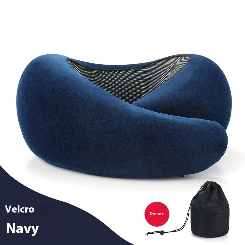 Soft Memory Foam Travel Neck Pillow U Shape Adjustable Support Comfortably Sleeping On Plane Car Office Noon Break - EX-STOCK Canada