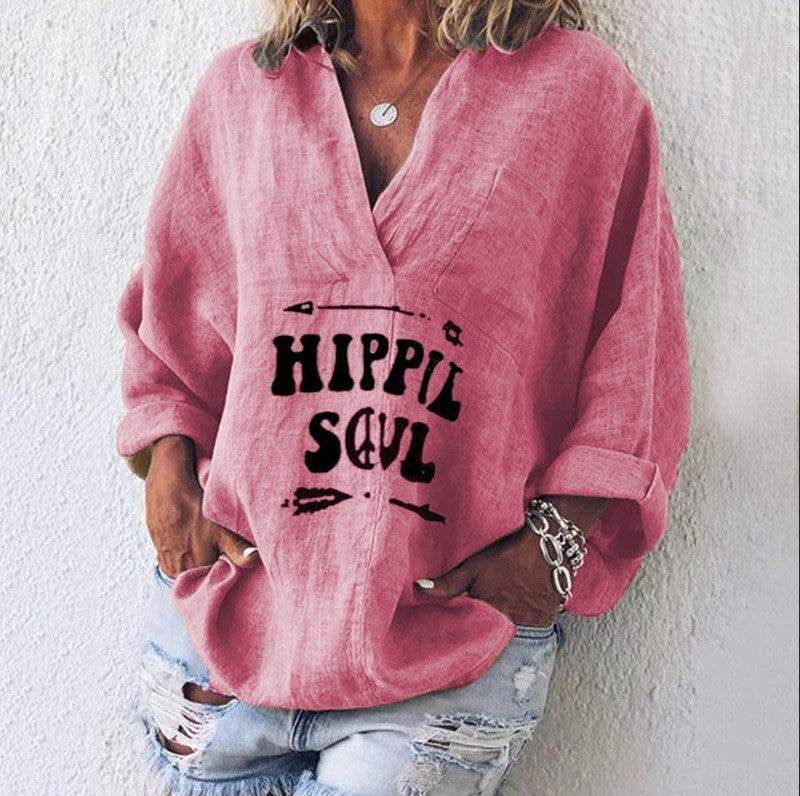 Casual Summer Cotton blend pocket women blouse top - EX-STOCK Canada