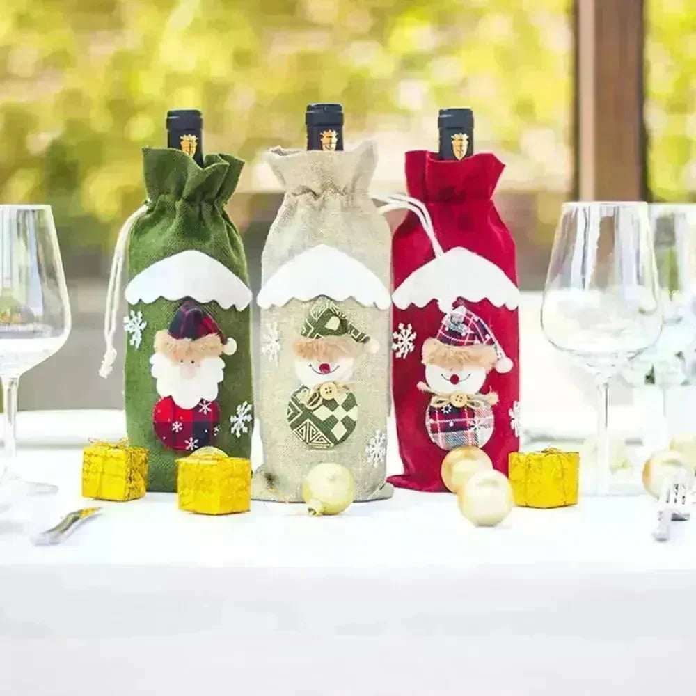 Christmas Decorations Christmas Wine Bottle Socks - EX-STOCK CANADA