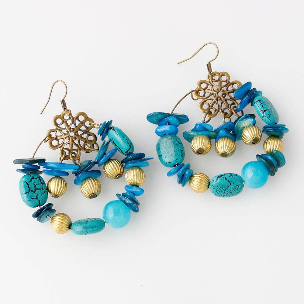 Bohemian style handmade beaded colorful Earrings - EX-STOCK Canada