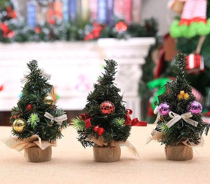 Christmas Ornaments Tree 20cm Mini Christmas Decoration Tree Christmas Day Mall Decoration Desktop Ornaments Small Tree - EX-STOCK Canada