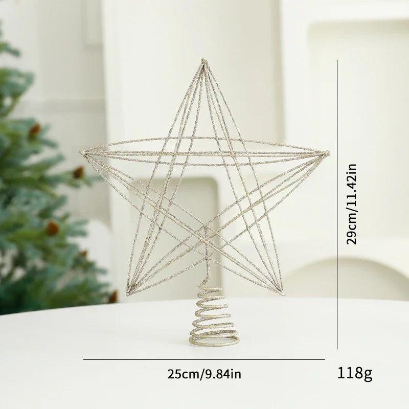 Ornements de Noël Étoile à Huit Ailes Champagne - EX-STOCK Canada