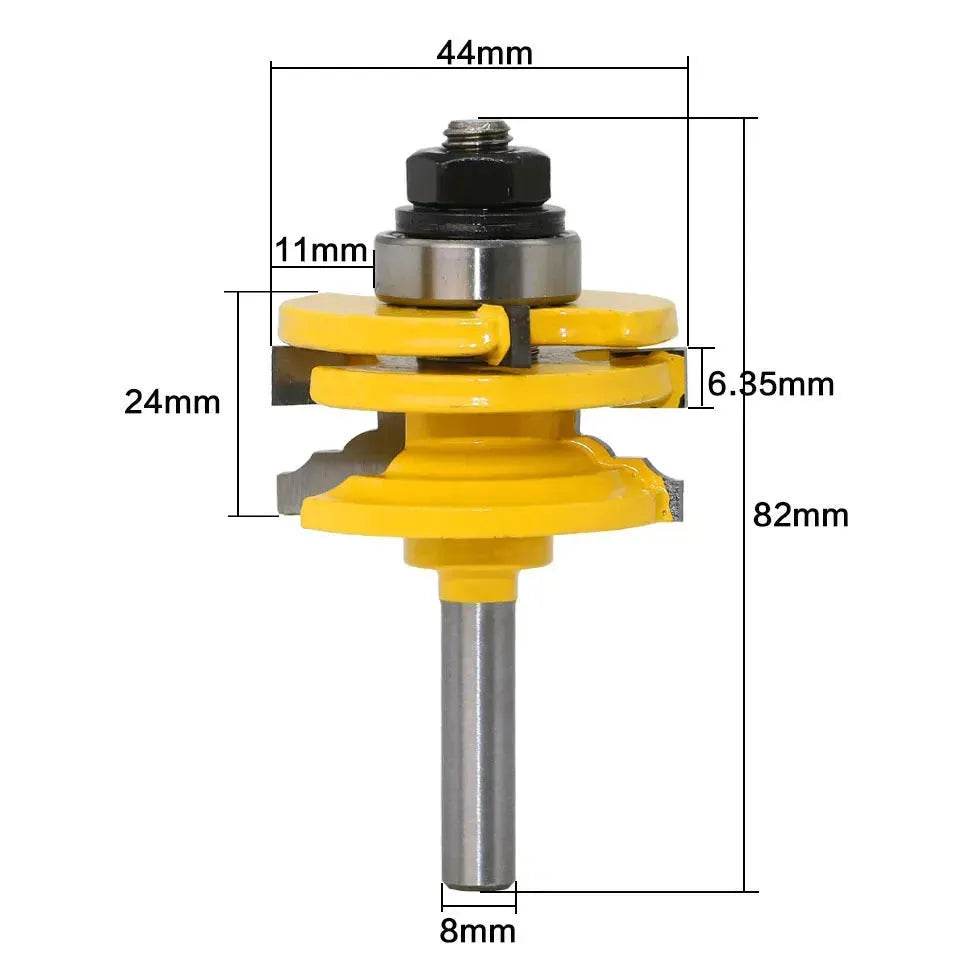 Professional Woodwork Glass Door and Window Rail and Stile Reversible Router Bit - EX-STOCK Canada