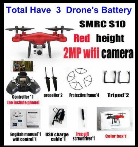 Sales Promotion WiFi 2MP Camera With S10 SMRC FPV Quadcopter Drone Helicopter UAV Micro Remote Control Toy RACER KIT Aircraft EX-STOCK Canada