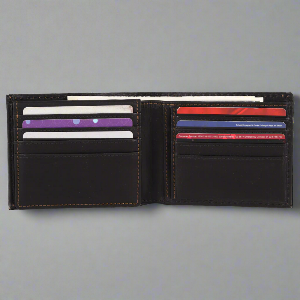 MET Men's Bifold Flip Up RFID Leather Wallet EX-STOCK Canada