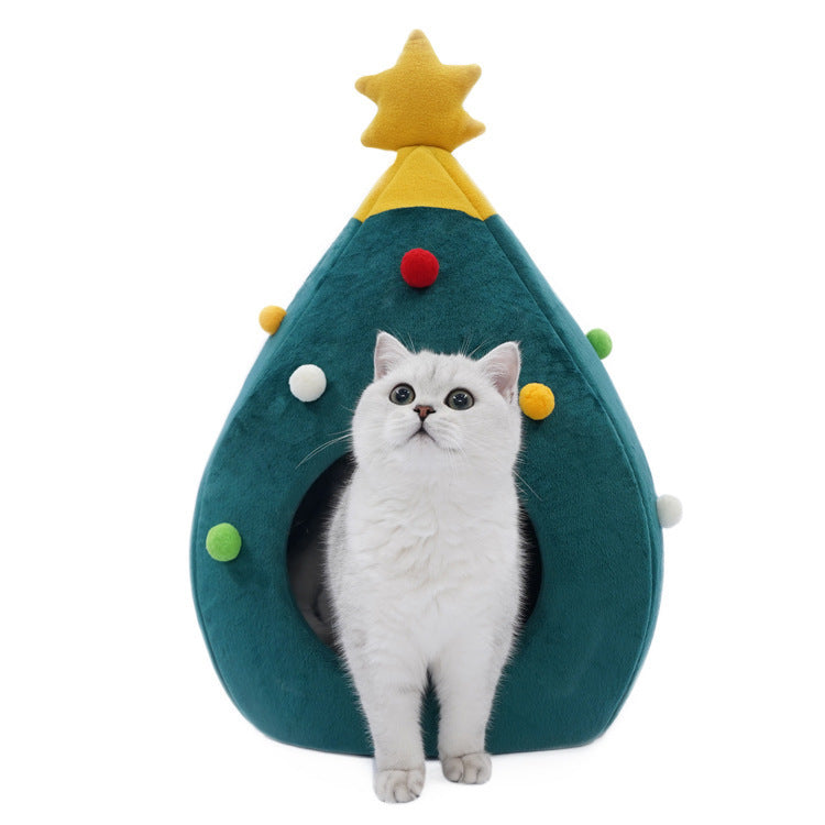 Christmas Tree Pet Bed Winter Warm Pet Nest Cat House Dog pet supplies EX-STOCK Canada