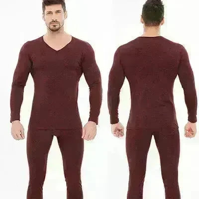 Winter Men's Sleepwear Loungewear Cashmere Long John set - EX-STOCK CANADA