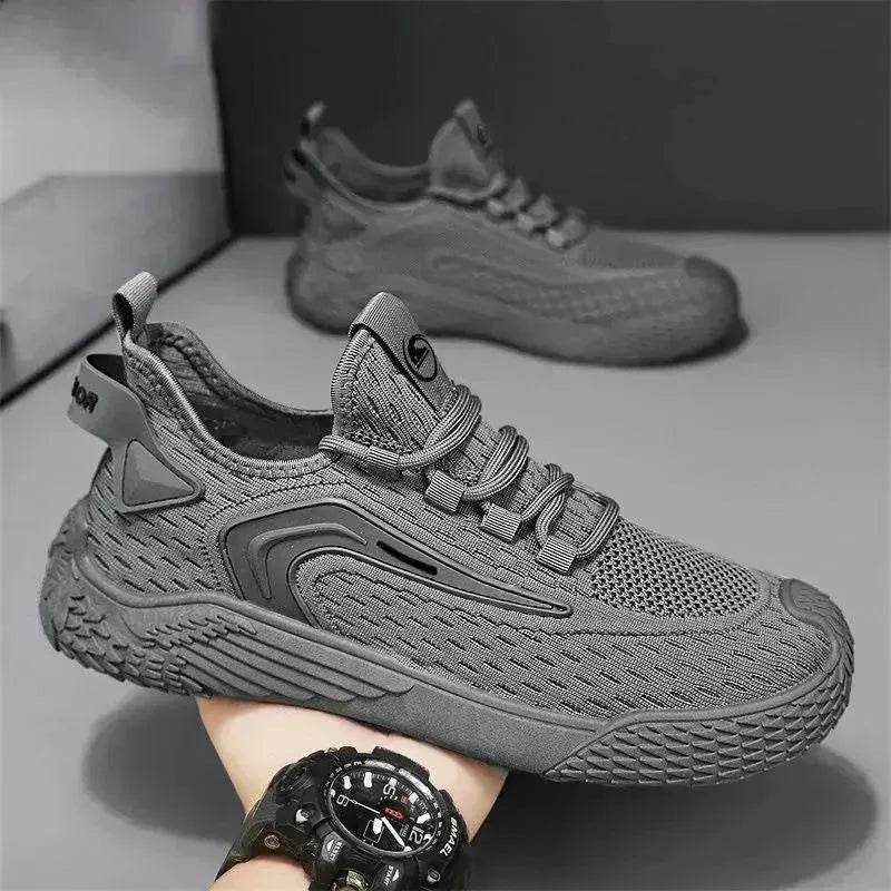 Breathable Flying Mesh Sports Shoes Casual Lightweight Lace-up Sneakers For Men - EX-STOCK Canada