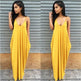 Plus size summer maxi dress beach vacation resort dress with pocket - EX-STOCK Canada