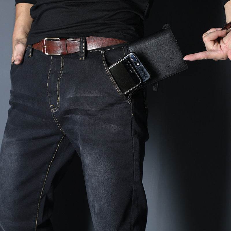 Men's denim jeans straight fitted pants - EX-STOCK Canada