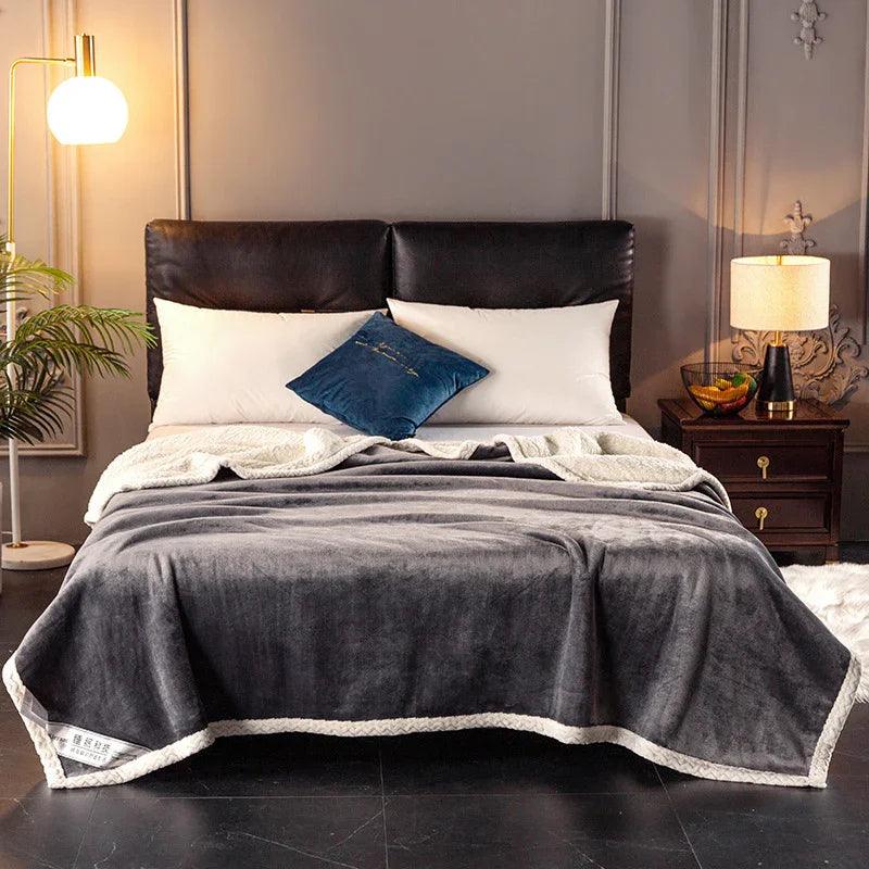 Double fleece blanket fleece blanket thick fleece blanket EX-STOCK Canada