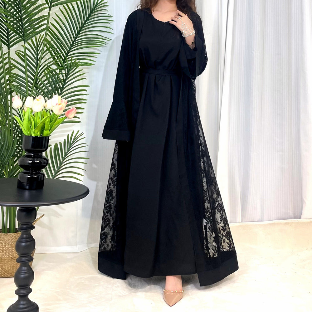 Mode musulmane Robe traditionnelle féminine en dentelle - EX-STOCK Canada