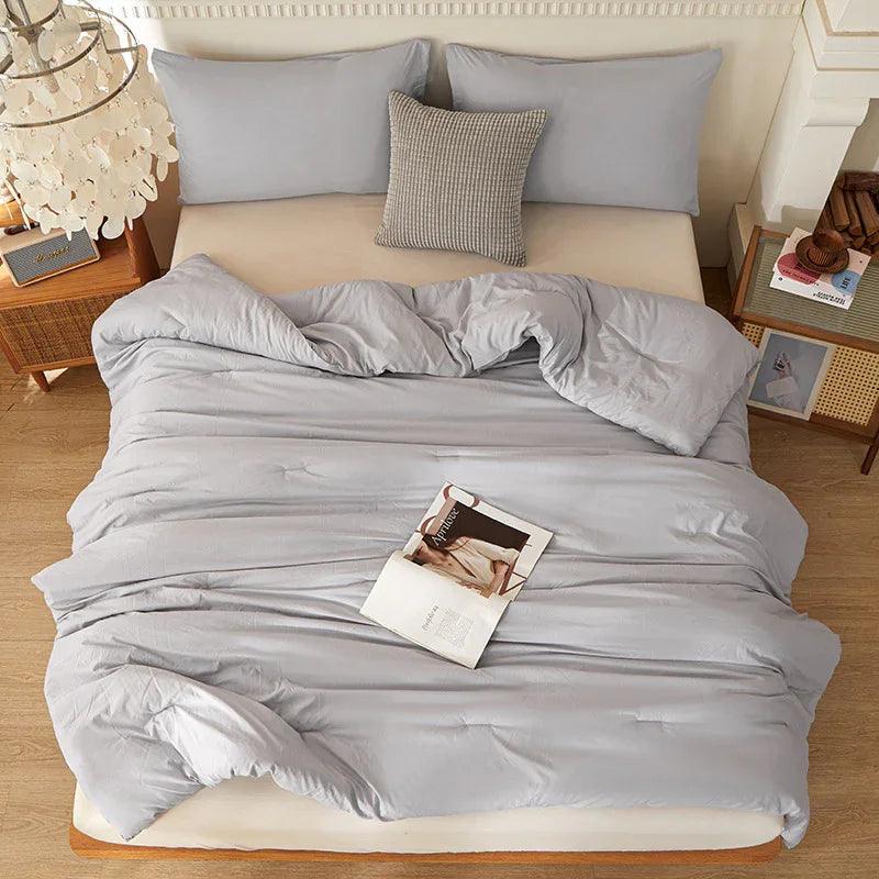 Amazon Temu Cross-border Synthetic Quilt Four Seasons Duvet Insert Washed Cotton Brushed Duvet Insert Factory Foreign Trade Wholesale EX-STOCK Canada