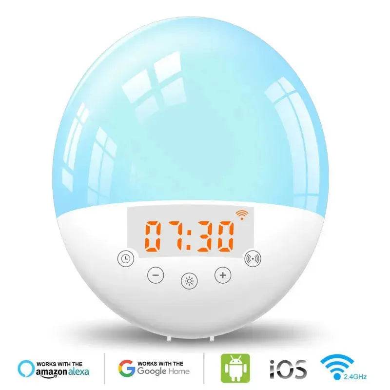 Wifi voice control smart wake-up light alarm clock - EX-STOCK Canada