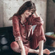 2pcs Couple Gold Velvet Long Sleeve Pajamas set - EX-STOCK Canada