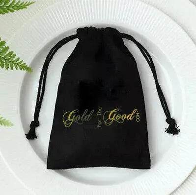 Flannel drawstring jewelry pouch Gift bag Drawstring Storage Pouch - EX-STOCK Canada