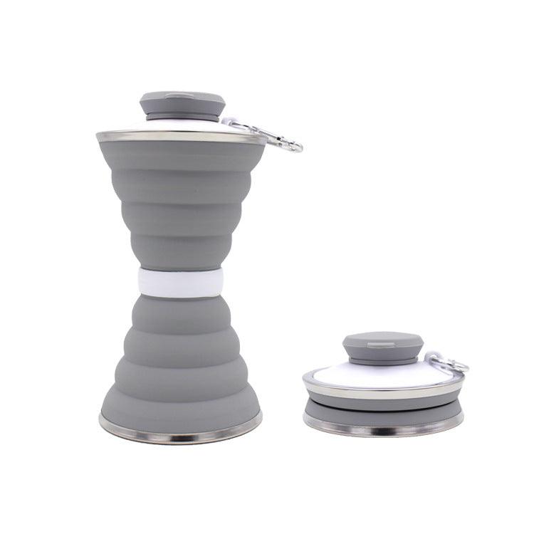 Bouteille d'eau en silicone de 500ML, pliable, étanche, portable, pour sportifs, voyage en extérieur, salle de sport, randonnée, réutilisable, accessoires de cuisine