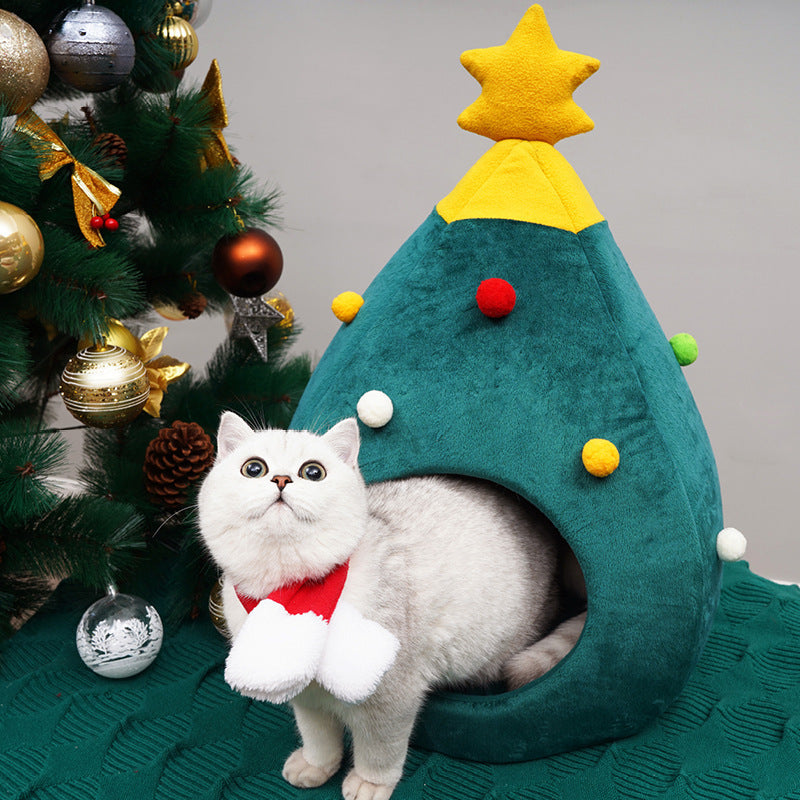 Christmas Tree Pet Bed Winter Warm Pet Nest Cat House Dog pet supplies EX-STOCK Canada