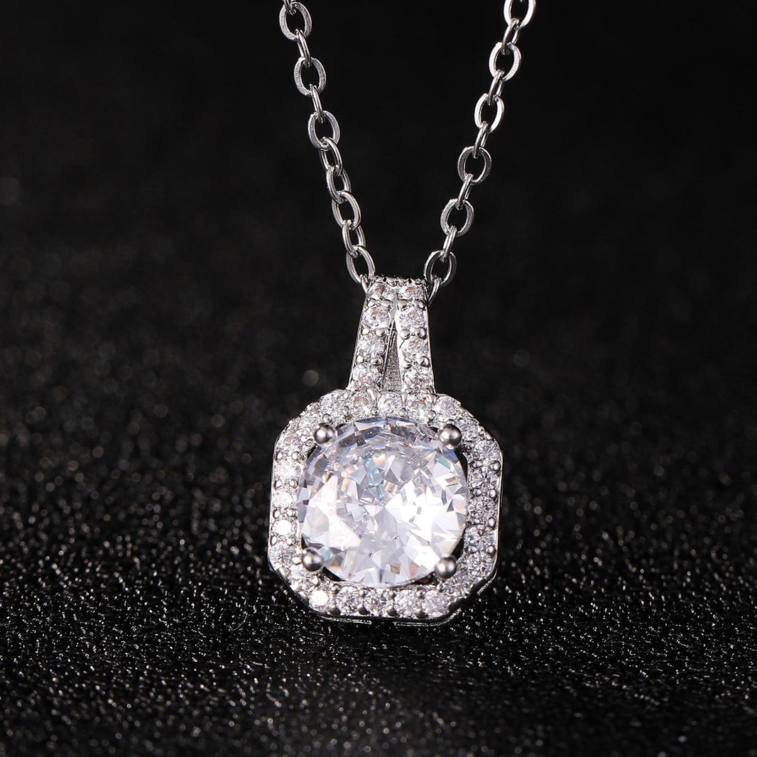 Perfume Bottle Pendant Necklace Women's Full Diamond - EX-STOCK Canada