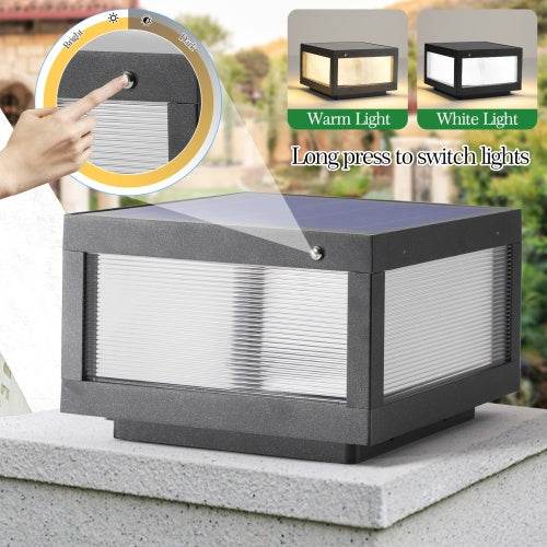 Solar Wall Light With Dimmable LEDs Landscape Pathway Light - EX-STOCK Canada