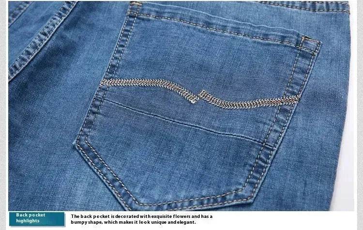 Men's Denim Shorts Light Blue Mid Length Jeans Short - EX-STOCK Canada