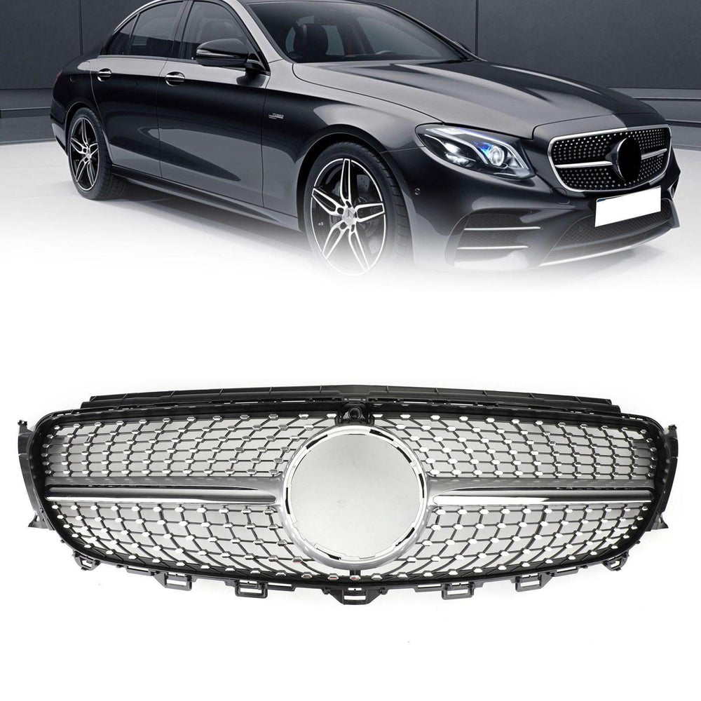 Diamond Silver Edge Front Grille For 2016 To 2019 Mercedes-Benz W213 E300 E400 - EX-STOCK Canada