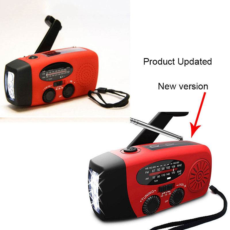 Solar Hand Crank USB charging radio flashlight - EX-STOCK Canada