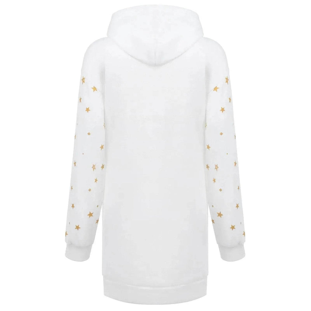 Christmas hot sale printed mid-length pocket hooded long-sleeved sweater - EX-STOCK Canada
