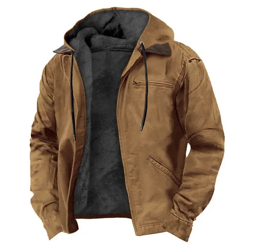 Multi-Color Digital Printing Hooded Sweater Brown Lining Cotton-padded Jacket - EX-STOCK Canada