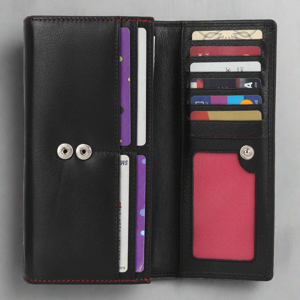 MET Road Women's Red Stitch Leather Wallet EX-STOCK Canada