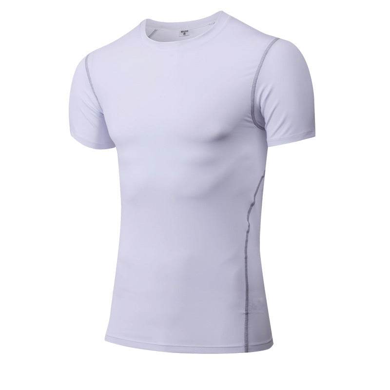 Solid color quick-drying bottoming short sleeve fitness t-shirt top - EX-STOCK Canada