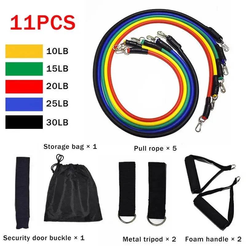 Fitness Rally Elastic Rope Resistance Band set - EX-STOCK Canada
